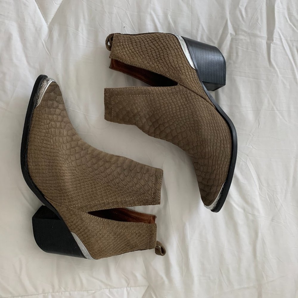 Free People x Jeffrey Campbell Snakeskin Boots